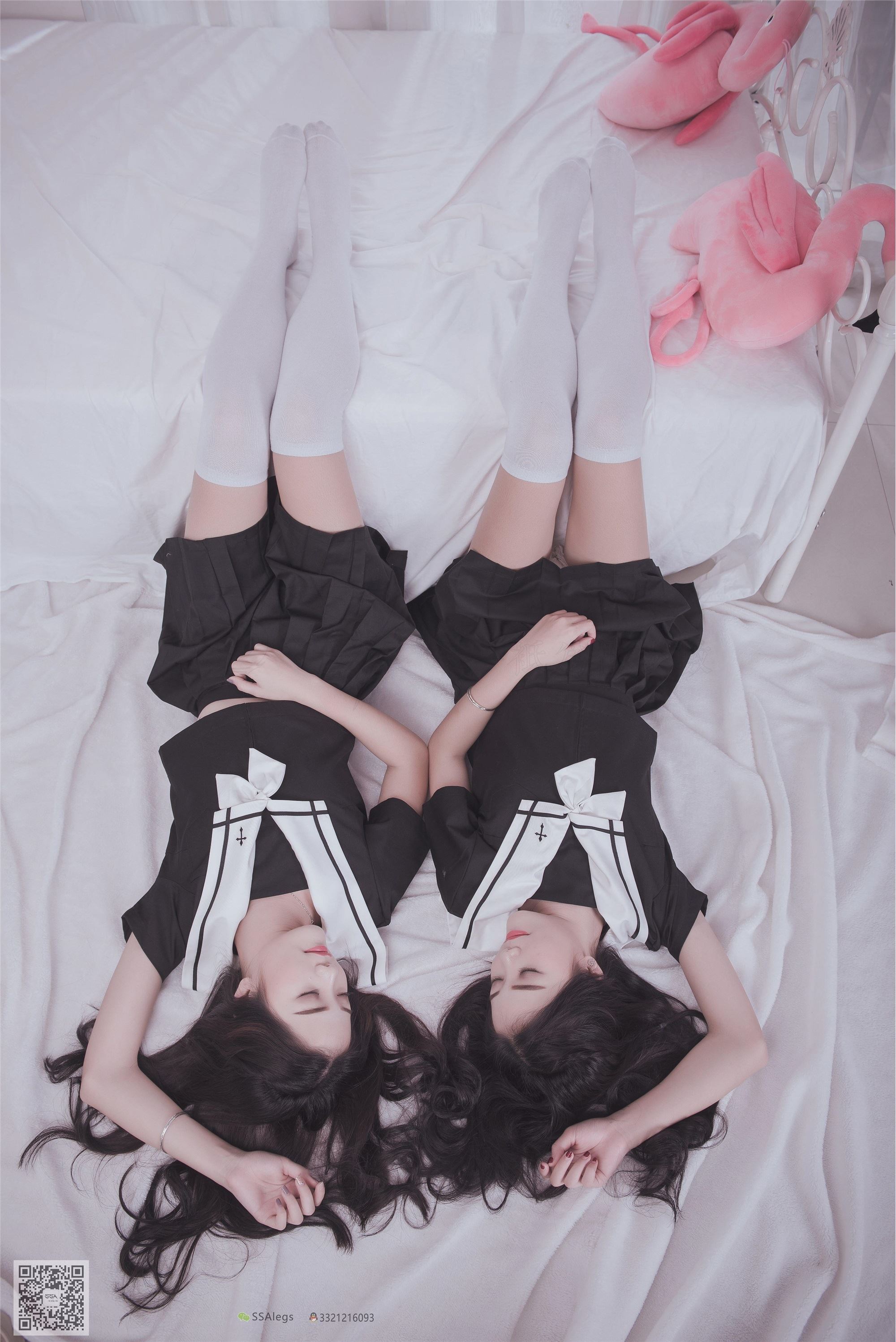 SSA丝社 NO.028 青青姐妹 姐妹花的JK情